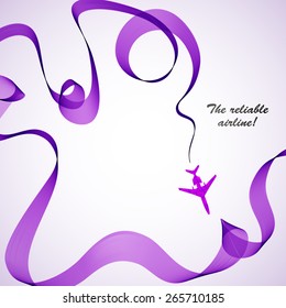airplane, vector abstract background