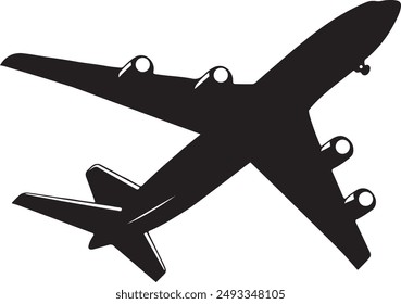 Airplane vector art illustration with white background
