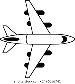 Diseño De Vector De Avión, Arte De Avión, Arte De Línea De Avión, Vector De Avión