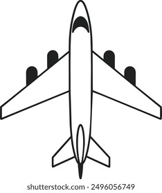 Airplane Vector Design, Airplane Art, Line Art Of Airplane, Airplane Vector