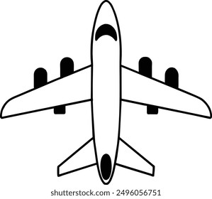 Airplane Vector Design, Airplane Art, Line Art Of Airplane, Airplane Vector