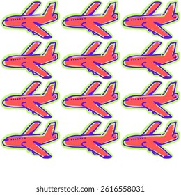 airplane vector design icon isolated in white background
