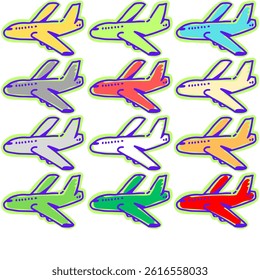airplane vector design icon isolated in white background