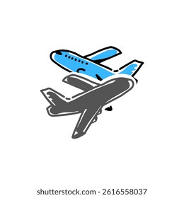 airplane vector design icon isolated in white background