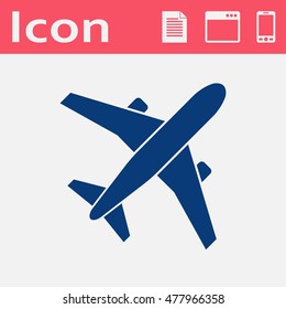 Airplane vector flat icon 