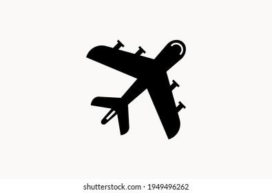 Airplane vector flat icon. Isolated passenger plane emoji illustration