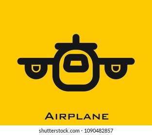 Airplane vector icon