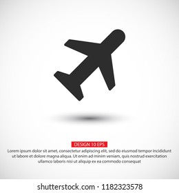airplane vector icon