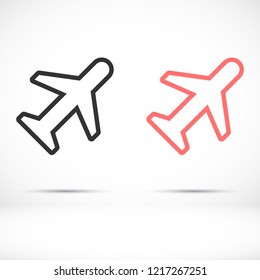 airplane vector icon