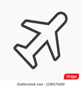 airplane vector icon