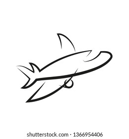 Airplane vector icon