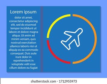 Vektorillustration des Flugzeugs Symbol. 