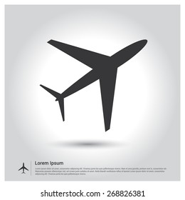 Airplane - vector icon