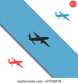 Airplane vector icon