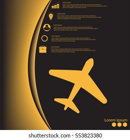 Airplane vector icon