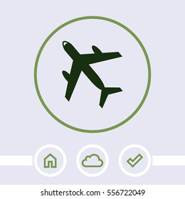 Airplane vector icon.