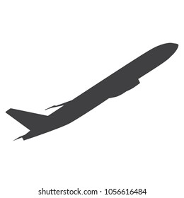 Airplane vector icon. Aircraft simple sign, symbol