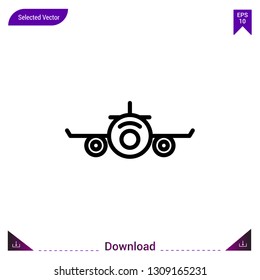Airplane vector icon. Best modern, simple, isolated,lifestyle-icons.flat icon for website design or mobile applications, UI / UX design vector format.