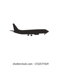 airplane vector icon black design