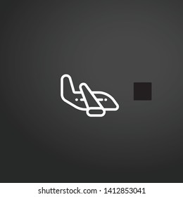 Airplane vector icon. Airplane concept stroke symbol design. Thin graphic elements vector illustration, outline pattern for your web site design, logo, UI. EPS 10.