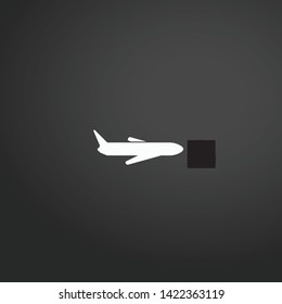 Airplane vector icon. Airplane concept stroke symbol design. Thin graphic elements vector illustration, outline pattern for your web site design, logo, UI. EPS 10.