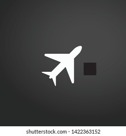 Airplane vector icon. Airplane concept stroke symbol design. Thin graphic elements vector illustration, outline pattern for your web site design, logo, UI. EPS 10.