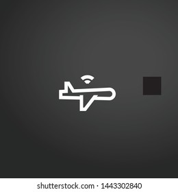 Airplane vector icon. Airplane concept stroke symbol design. Thin graphic elements vector illustration, outline pattern for your web site design, logo, UI. EPS 10.