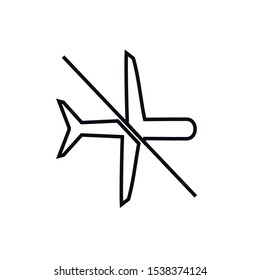 Airplane vector icon. Flat plane icon icon. Airplane Mode