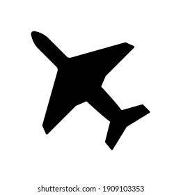 Airplane vector icon in flat style. Icon isolated.