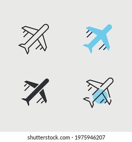 airplane vector icon flight transport