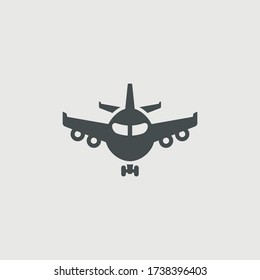 Airplane vector icon illustration sign