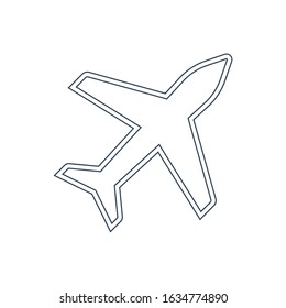 Airplane vector icon in illustrator eps 10