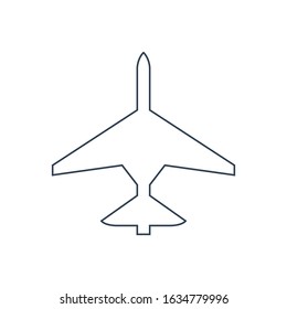 Airplane vector icon in illustrator eps 10