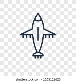 Airplane vector icon isolated on transparent background, Airplane logo concept