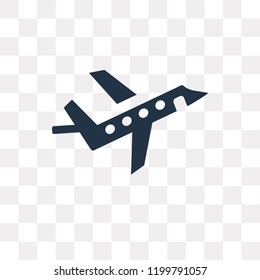 Airplane vector icon isolated on transparent background, Airplane transparency concept can be used web and mobile