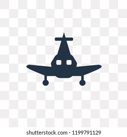 Airplane vector icon isolated on transparent background, Airplane transparency concept can be used web and mobile