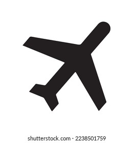 Airplane vector icon isolated on white background