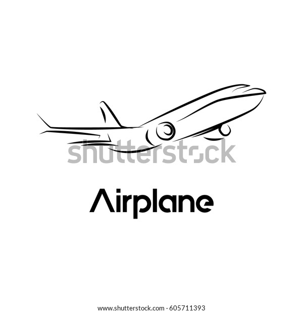 飛行機のベクター画像アイコンロゴ のベクター画像素材 ロイヤリティフリー