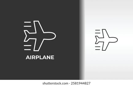 Airplane Vector, Icon Or Logo Sign Isolated Symbol Illustration