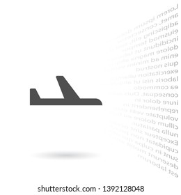 airplane vector icon. lorem ipsum Flat Design JPG