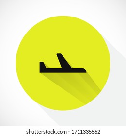 Vektorillustration des Flugzeugs Symbol. lorem ipsum flaches Design JPG