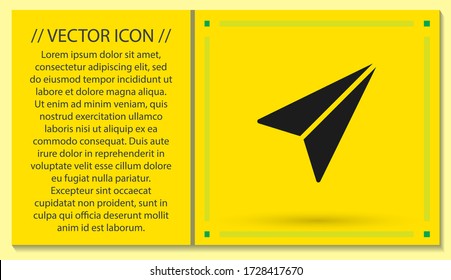 airplane vector icon. lorem ipsum Flat Design JPG