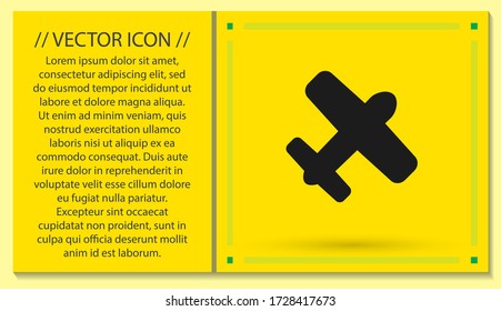 airplane vector icon. lorem ipsum Flat Design JPG