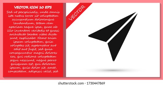 airplane vector icon. lorem ipsum Flat Design JPG