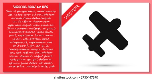 Symbol des Flugzeugvektors. lorem ipsum flaches Design JPG