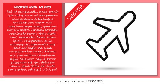 airplane vector icon. lorem ipsum Flat Design JPG