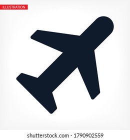 icono del vector del avión. lorem ipsum Flat Design JPG