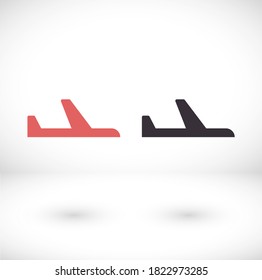Flugzeugvektorsymbol. lorem ipsum flaches Design JPG