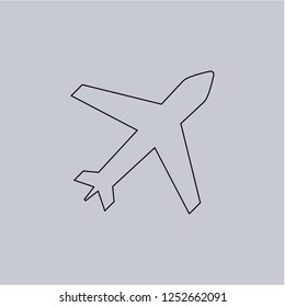 Airplane vector icon. Modern, simple, isolated, flat best quality icon for web site designs or mobile apps. Vector illustration.