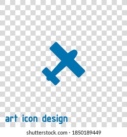 icono del vector del avión en un fondo abstracto